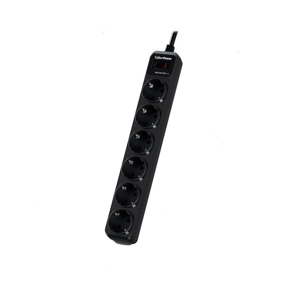 regleta con interruptor cyberpower b0620sc0de 6 tomas de corriente cable 18m negra regleta con interruptor cyberpower b0620sc0de 6 tomas de corriente cable 18m negra
