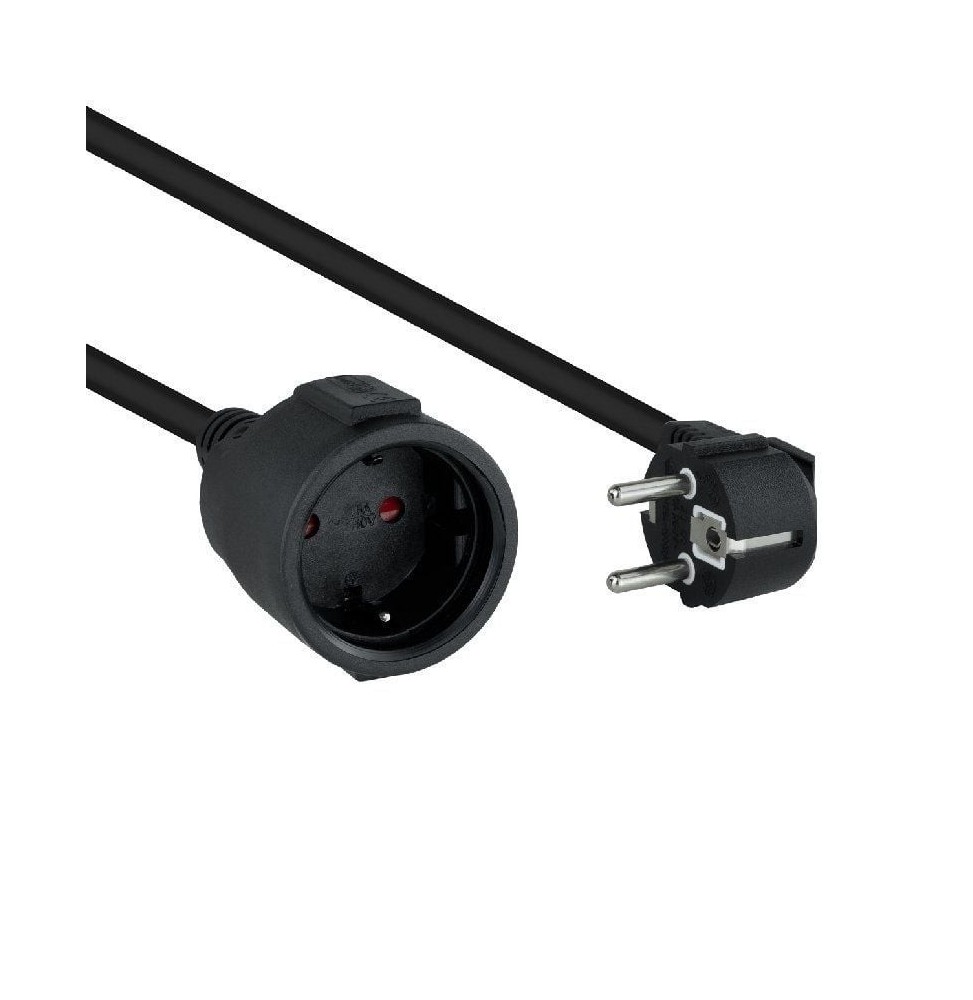 cable alargador de corriente nanocable 10220603bk schuko hembra schuko macho 3m negro