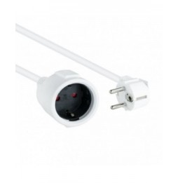 cable alargador de corriente nanocable 10220610w schuko hembra schuko macho 10m blanco