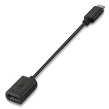 Cable usb 2.0 aisens a101-0032/ microusb macho - usb hembra/ 15cm/ negro