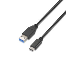 Cable usb 2.0 aisens a101-0033/ usb mini macho - usb hembra/ 15cm/ negro