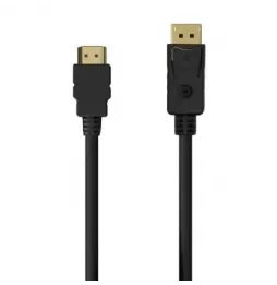 Cable conversor aisens a125-0551/ displayport macho - hdmi macho/ hasta 5w/ 2300mbps/ 1.5m/ negro