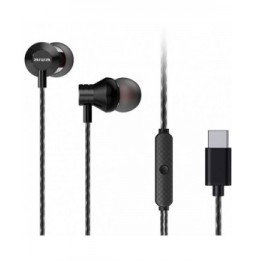 auriculares intrauditivos aiwa estm50usbcbk con microfono usb tipoc negros