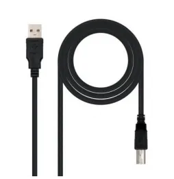 Cable usb 2.0 impresora nanocable 10.01.0103-bk/ usb tipo-b macho - usb macho/ 1.8m/ negro