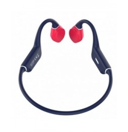 auriculares inalambricos deportivos de conduccion osea leotec osea kuri con microfono bluetooth azules y rojos