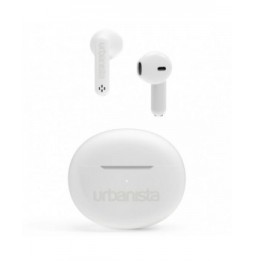 auriculares bluetooth urbanista austin con estuche de carga autonomia 5h blancos