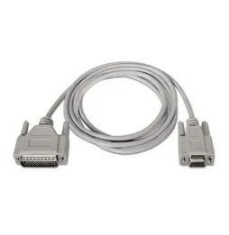 Cable Serie NULL Modem Nanocable 10.14.0802 | DB9 Hembra - DB25 Macho | 1.8m | Beige
