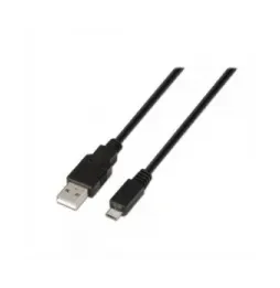 Cable usb 2.0 aisens a101-0028/ usb macho - microusb macho/ hasta 2.5w/ 60mbps/ 1.8m/ negro