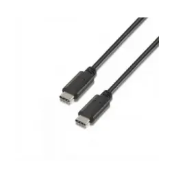 Cable usb 2.0 tipo-c aisens a107-0056/ usb tipo-c macho - usb tipo-c macho/ 480mbps/ 1m/ negro