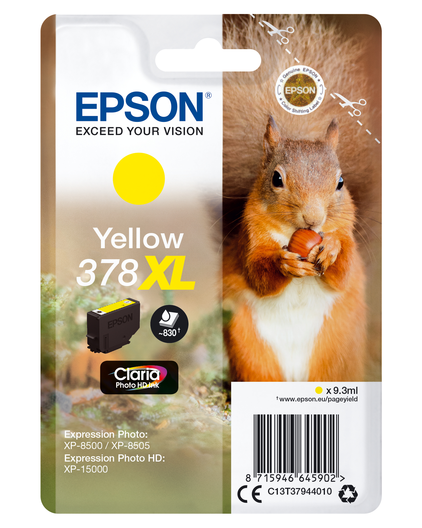 ÷ Tinta original epson t3794 xl amarillo c13t37944010 9.3ml