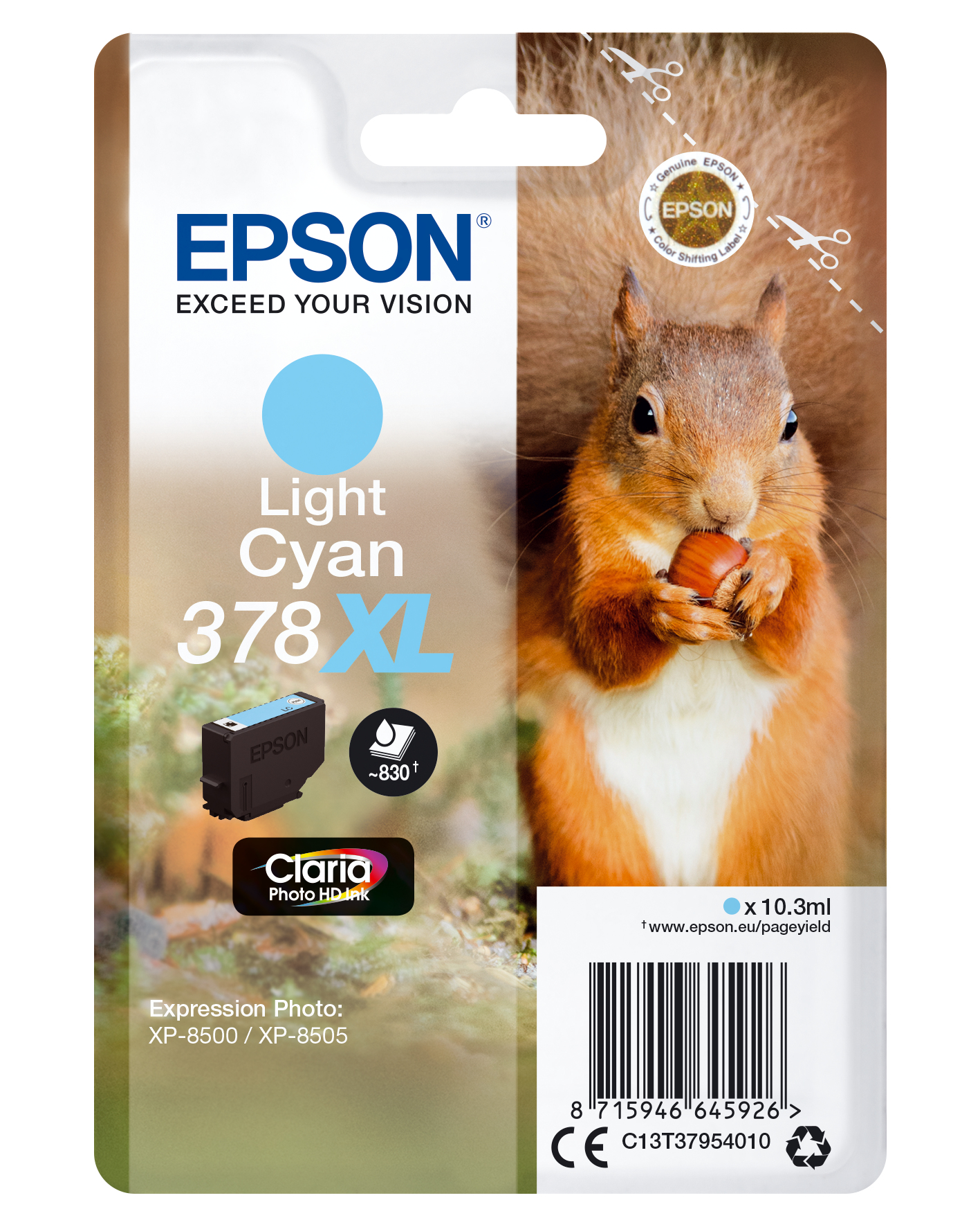 ÷ Tinta original epson t3795 xl cian claro c13t37954010 10.3ml