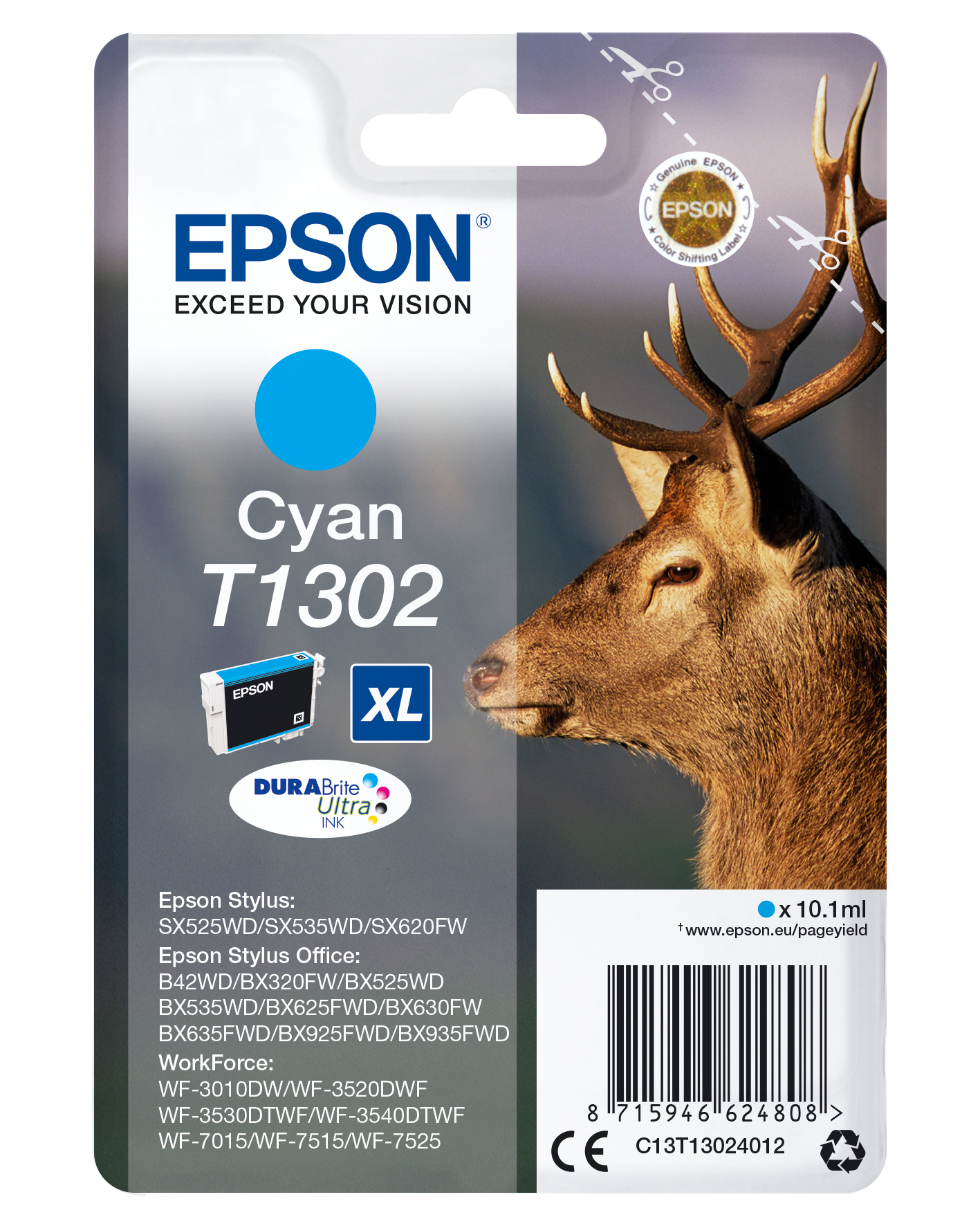 ÷ Tinta original epson t1302 cian c13t13024012 10.1ml