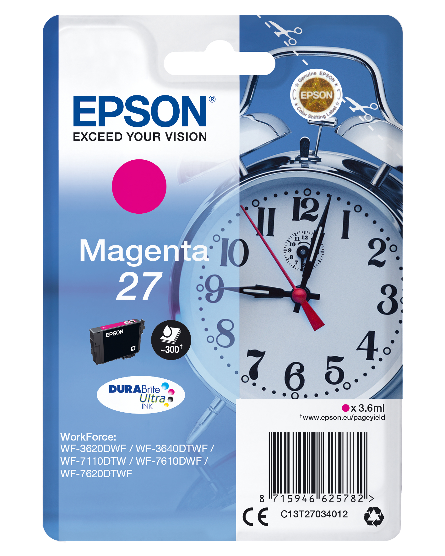 ÷ Tinta original epson t2703 magenta c13t27034012 3.6ml