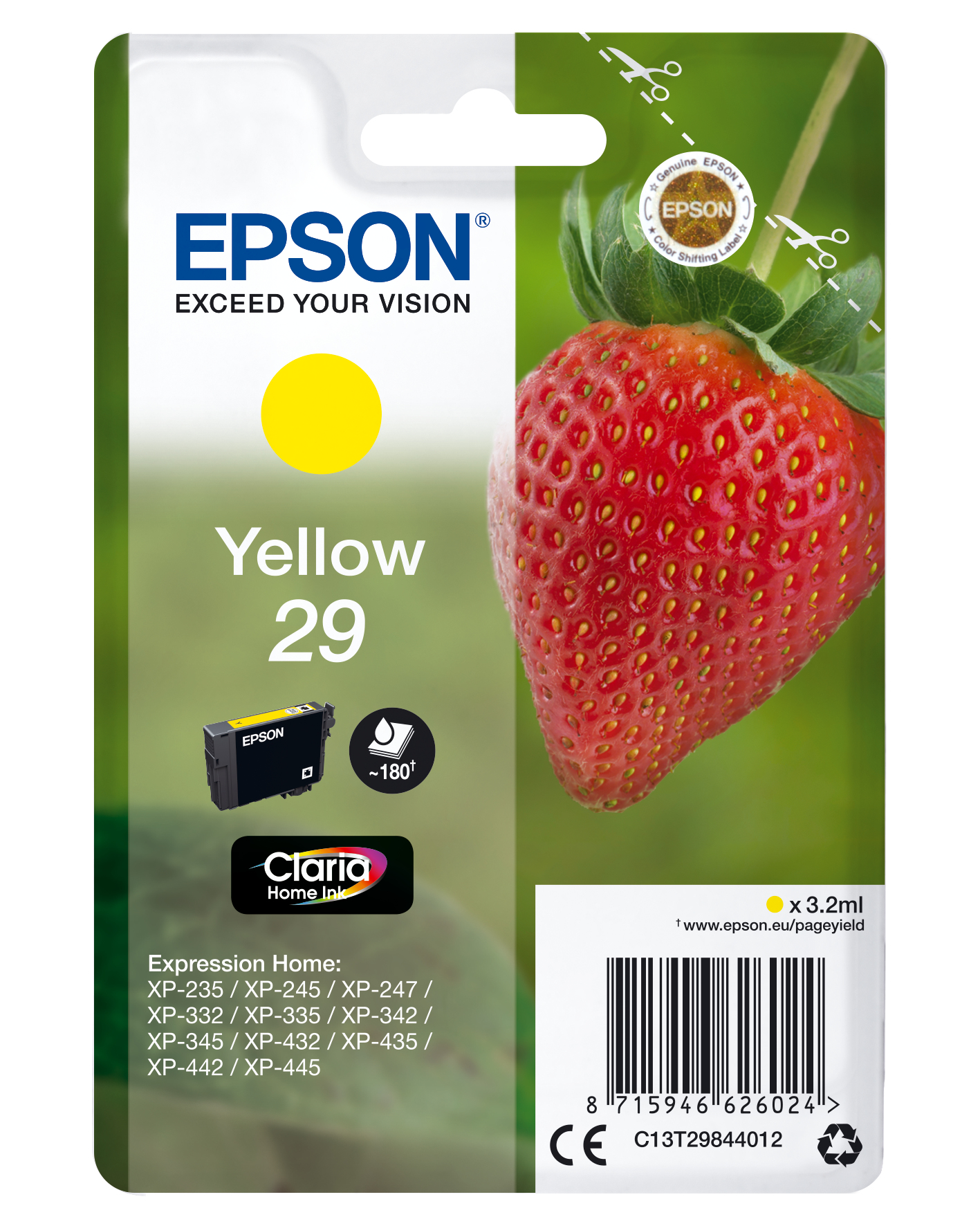 ÷ Tinta original epson t2984 amarillo c13t29844022 3.2ml - con alarma
