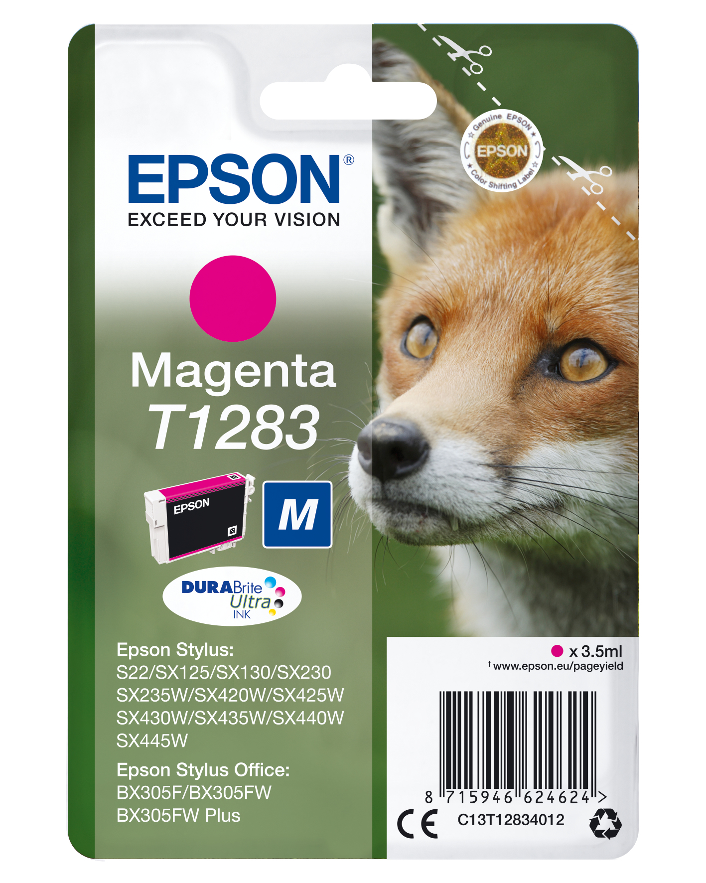 ÷ Tinta original epson t1283 magenta c13t12834012 3.5ml