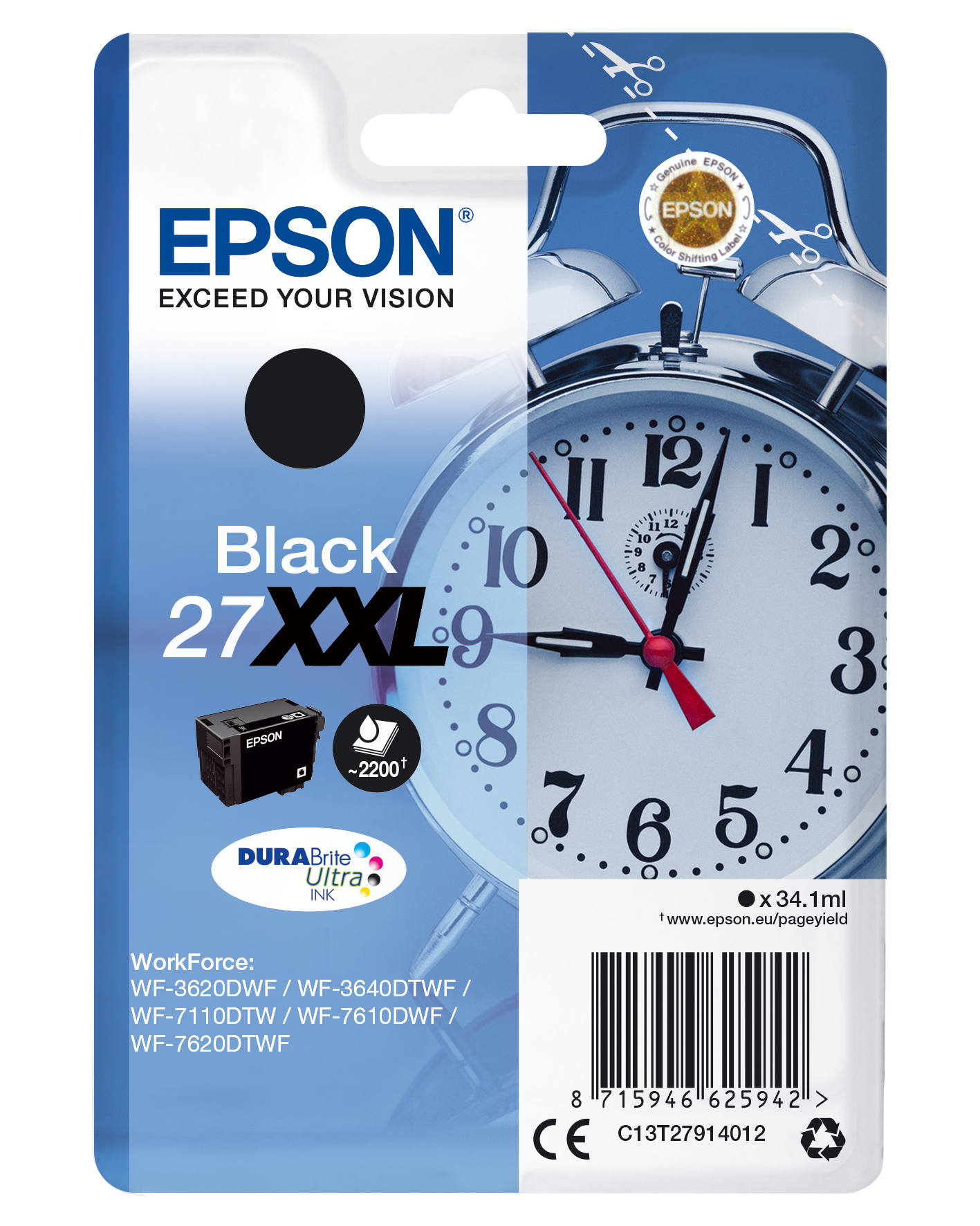 ÷ Tinta original epson t2991 xxl negro c13t27914012 34.1ml