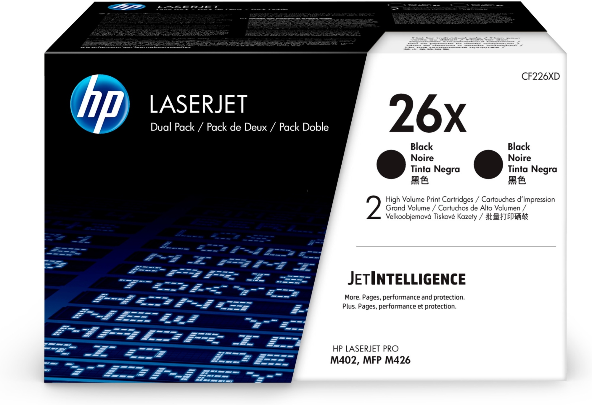 ÷ Pack 2 unidades tóner originales hp cf226xd negro 26x 18.000 páginas