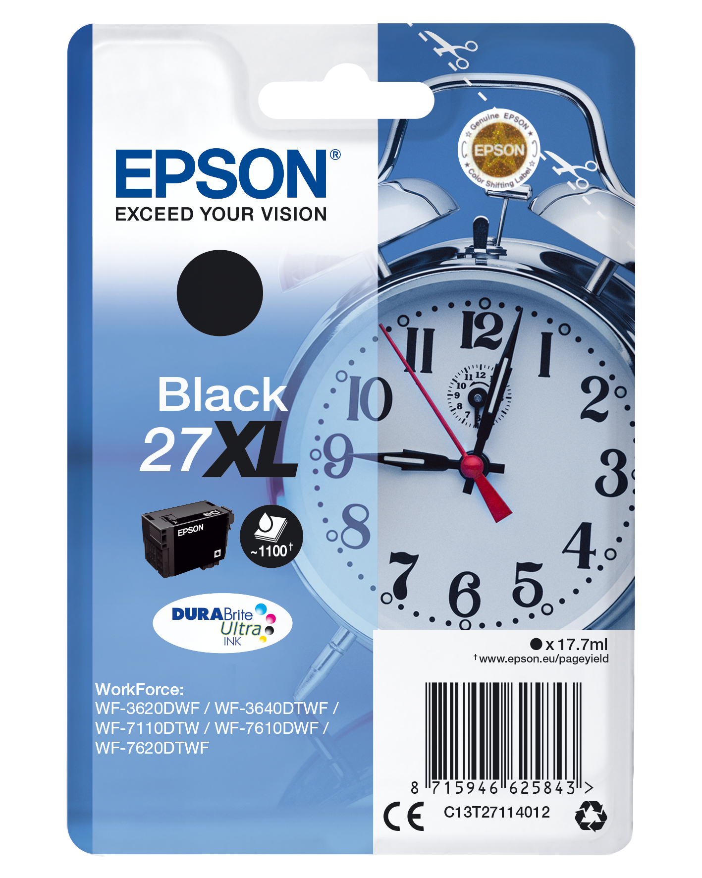 ÷ Tinta original epson t2711 xl negro c13t27114012 17.7ml