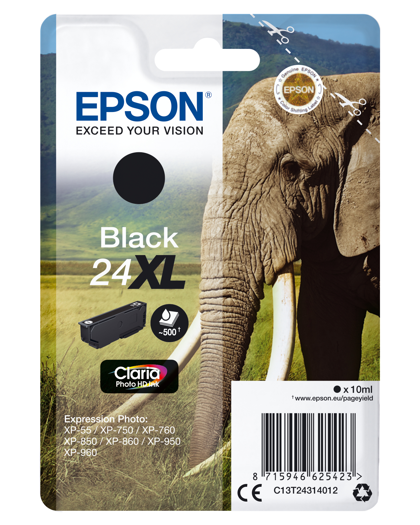 ÷ Tinta original epson t2431 xl negro c13t24314012 10ml