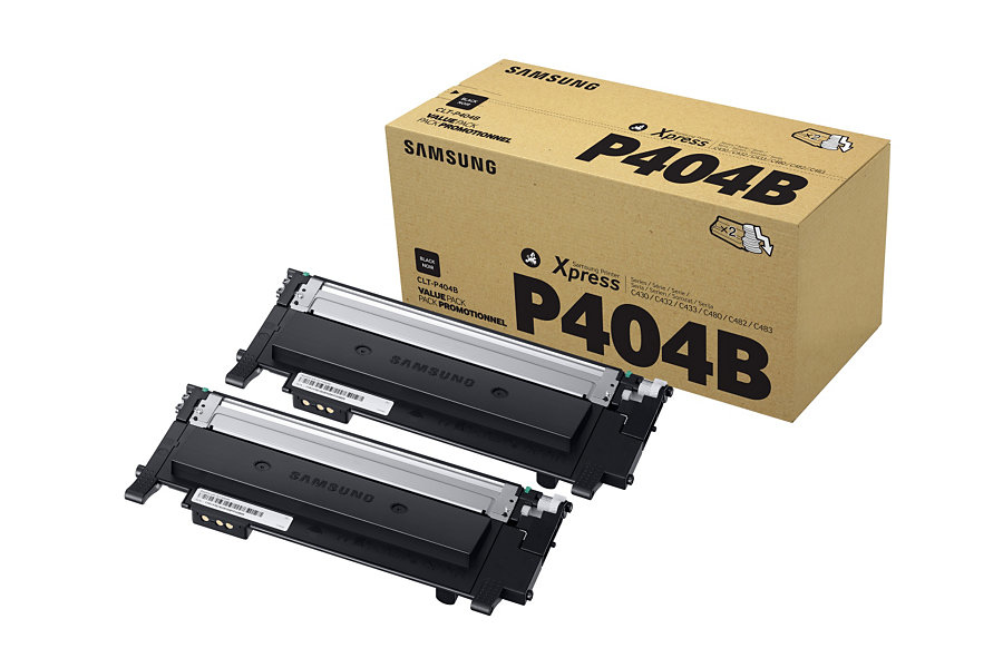 ÷ Pack 2 tóner originales samsung clt-p404b negro 1.500 páginas
