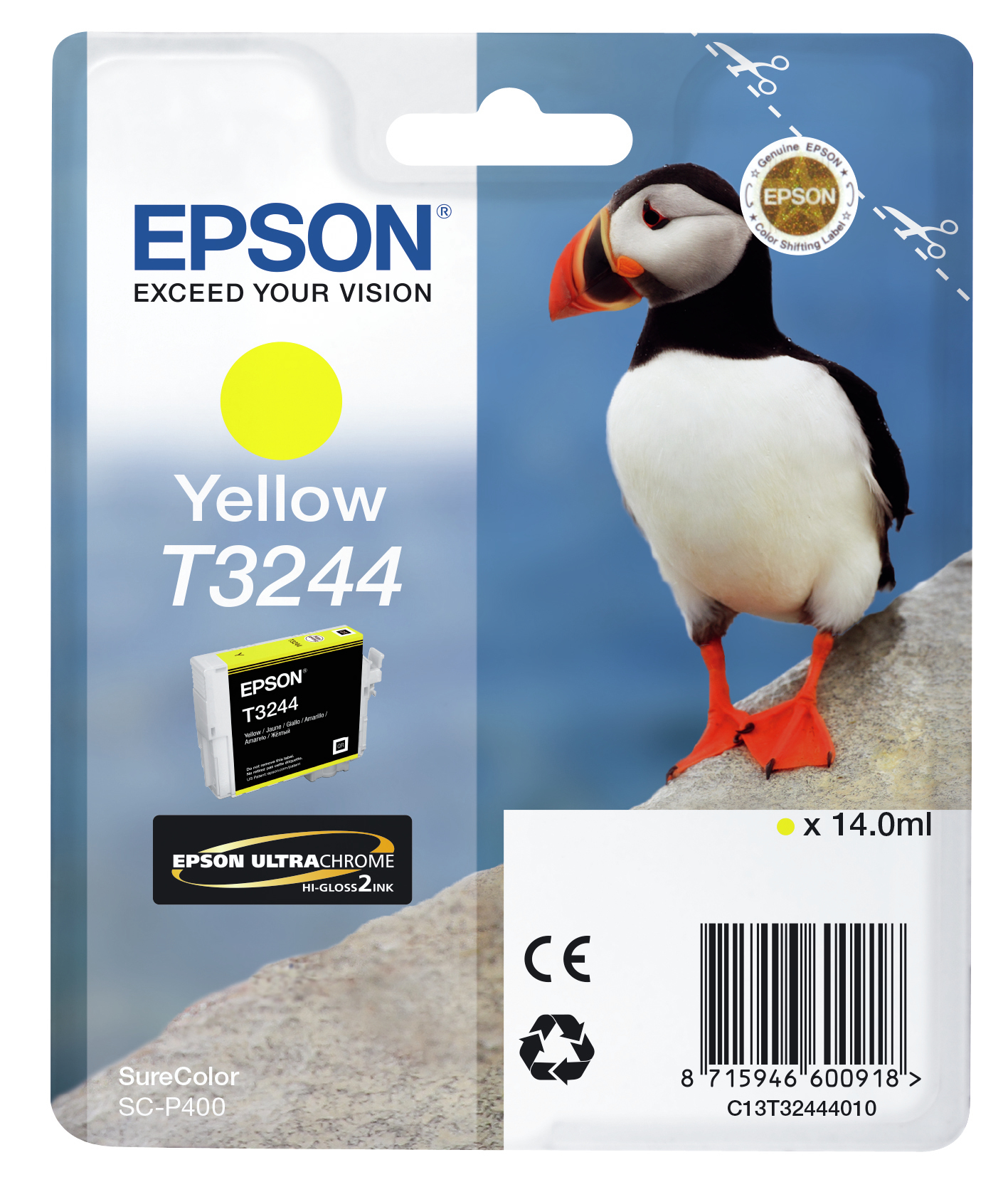 ÷ Tinta original epson t3244 amarillo c13t32444010 14ml