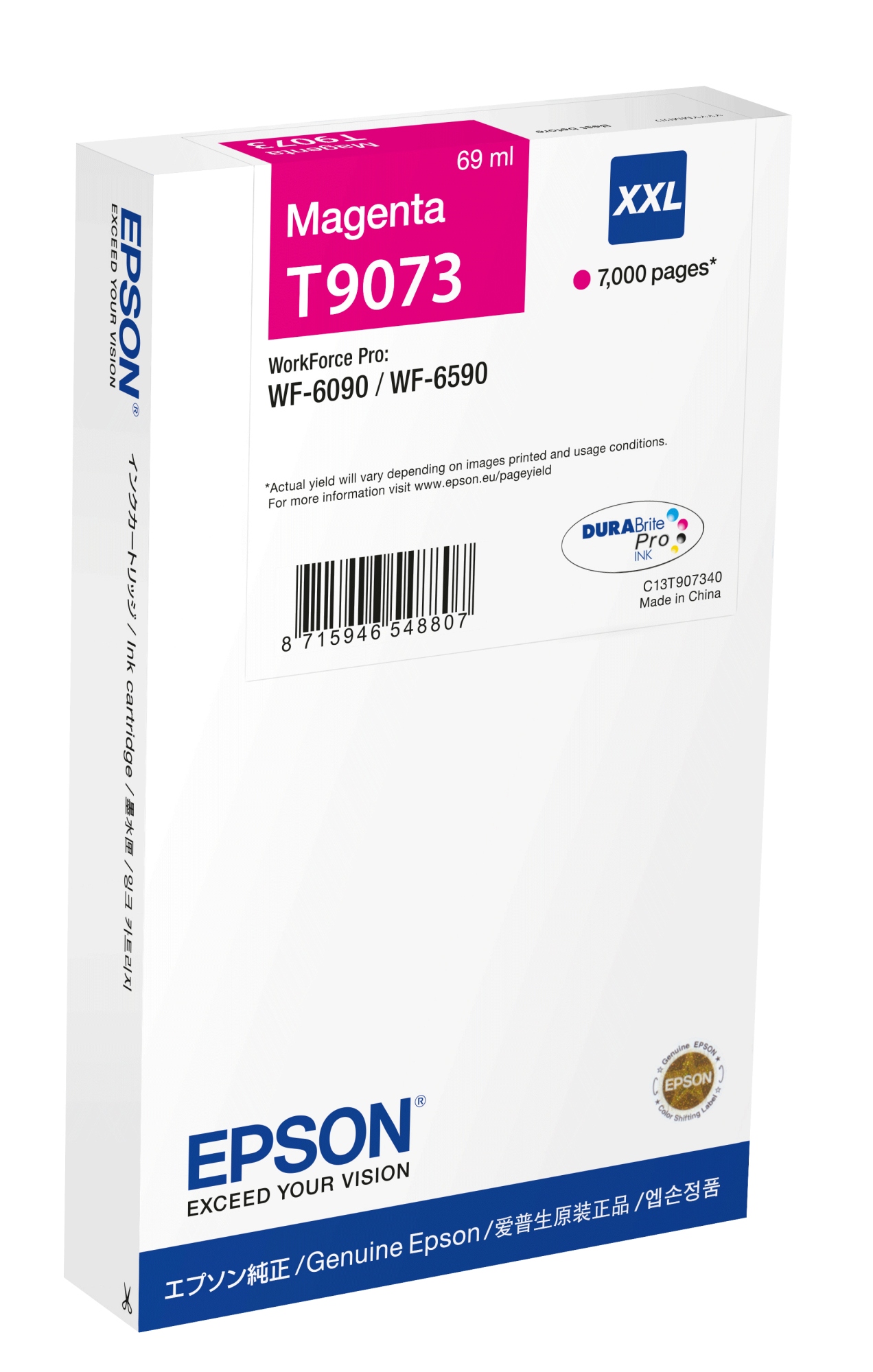 ÷ Tinta original epson t9073 xxl magenta c13t907340 69ml