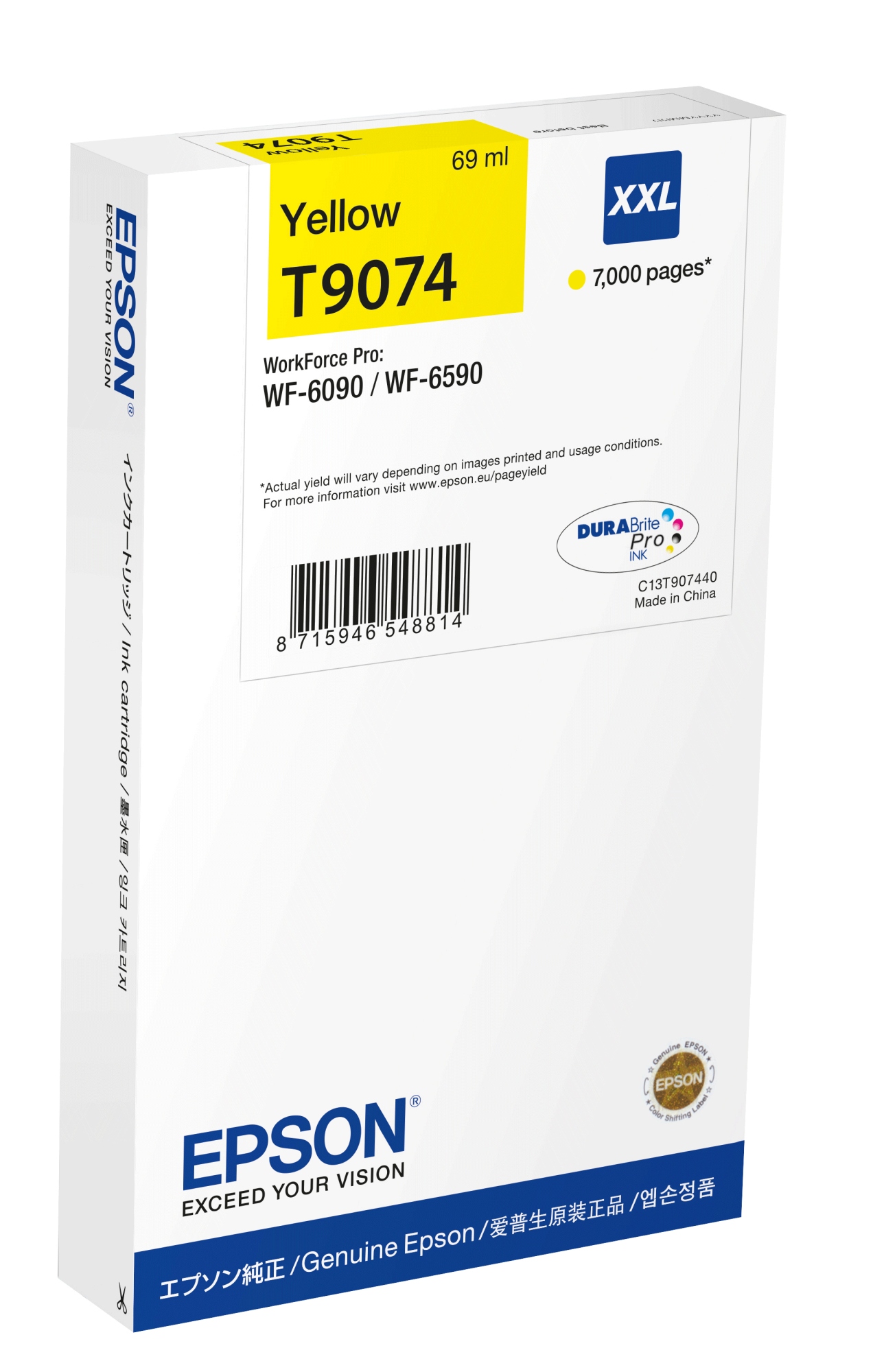 ÷ Tinta original epson t9074 xxl amarillo c13t907440 69ml