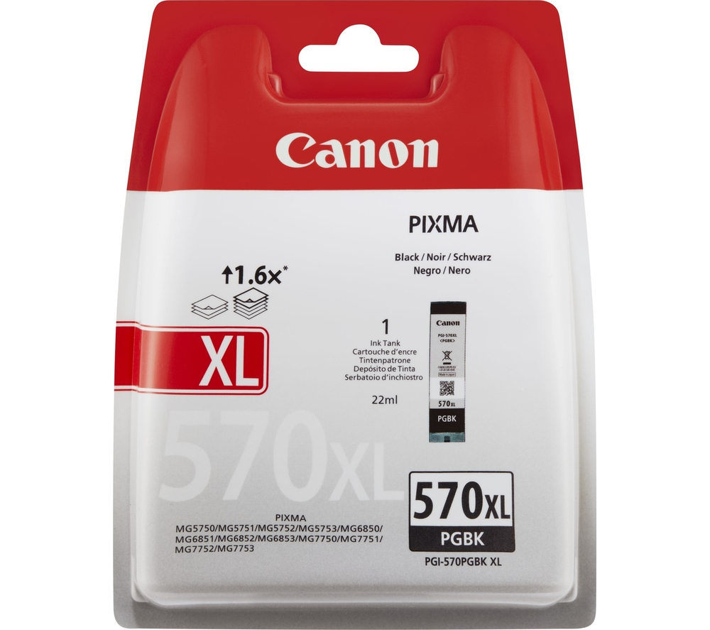 ÷ Tinta original canon pgi570 xl negro 22ml - caja seguridad