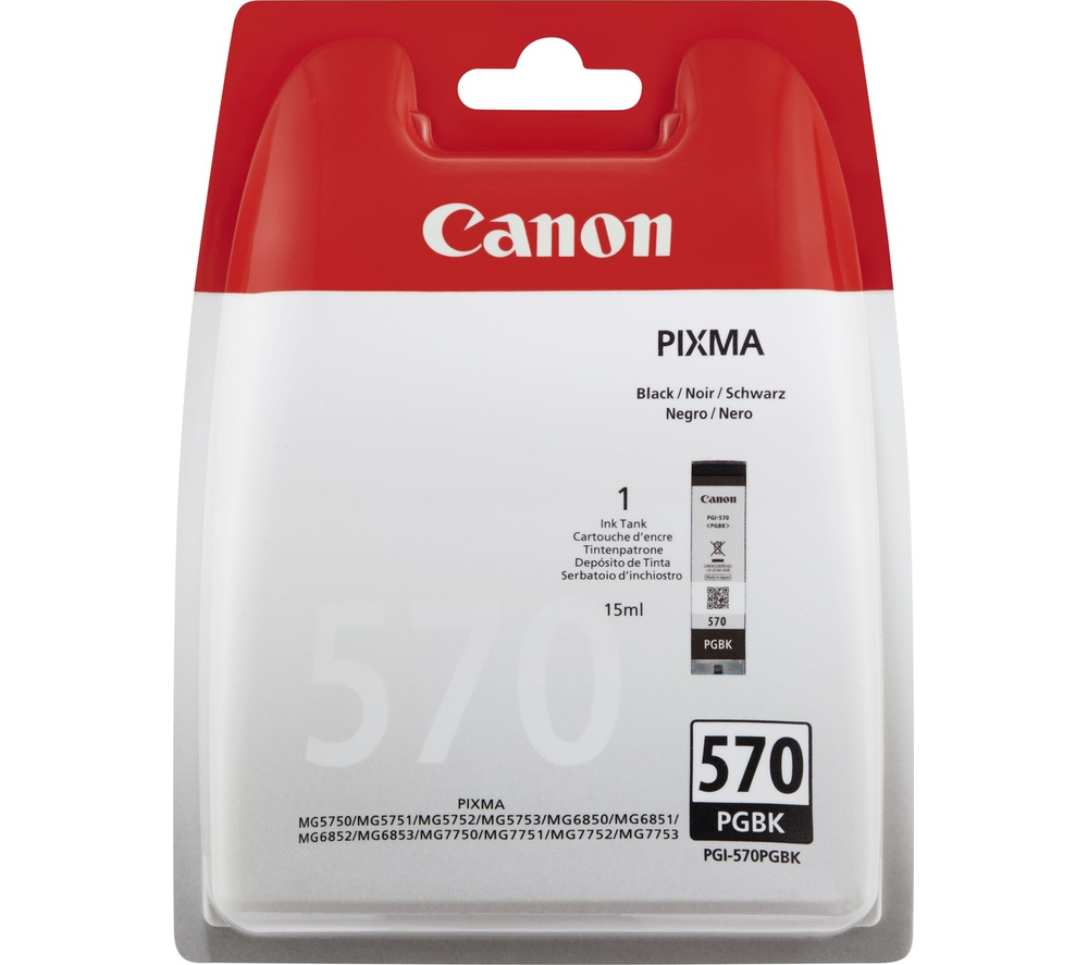 ÷ Tinta original canon pgi570 negro 15ml - caja seguridad