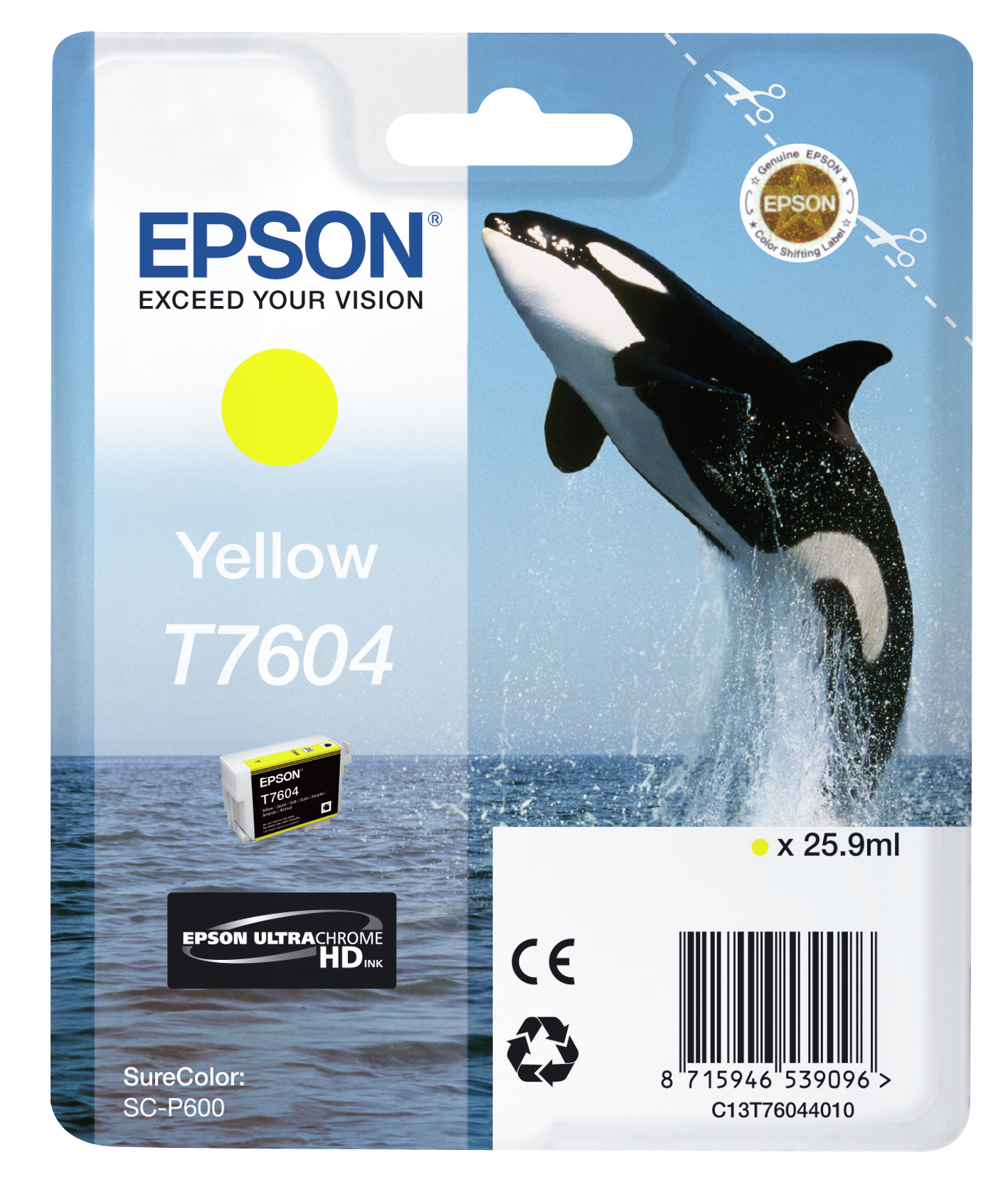 ÷ Tinta original epson t7604 amarillo c13t76044010 25.9ml