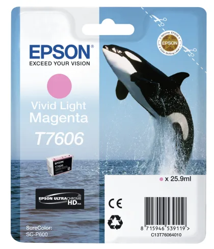 Epson ÷ Tinta original t7606 magenta claro c13t76064010 25.9ml