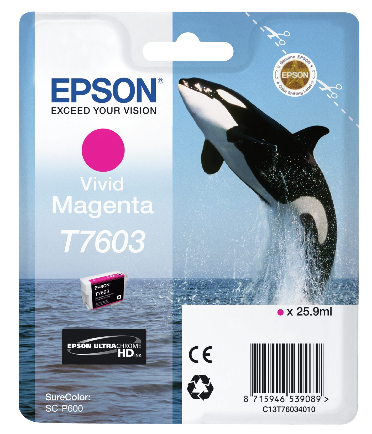 ÷ Tinta original epson t7603 magenta vivo c13t76034010 25.9ml
