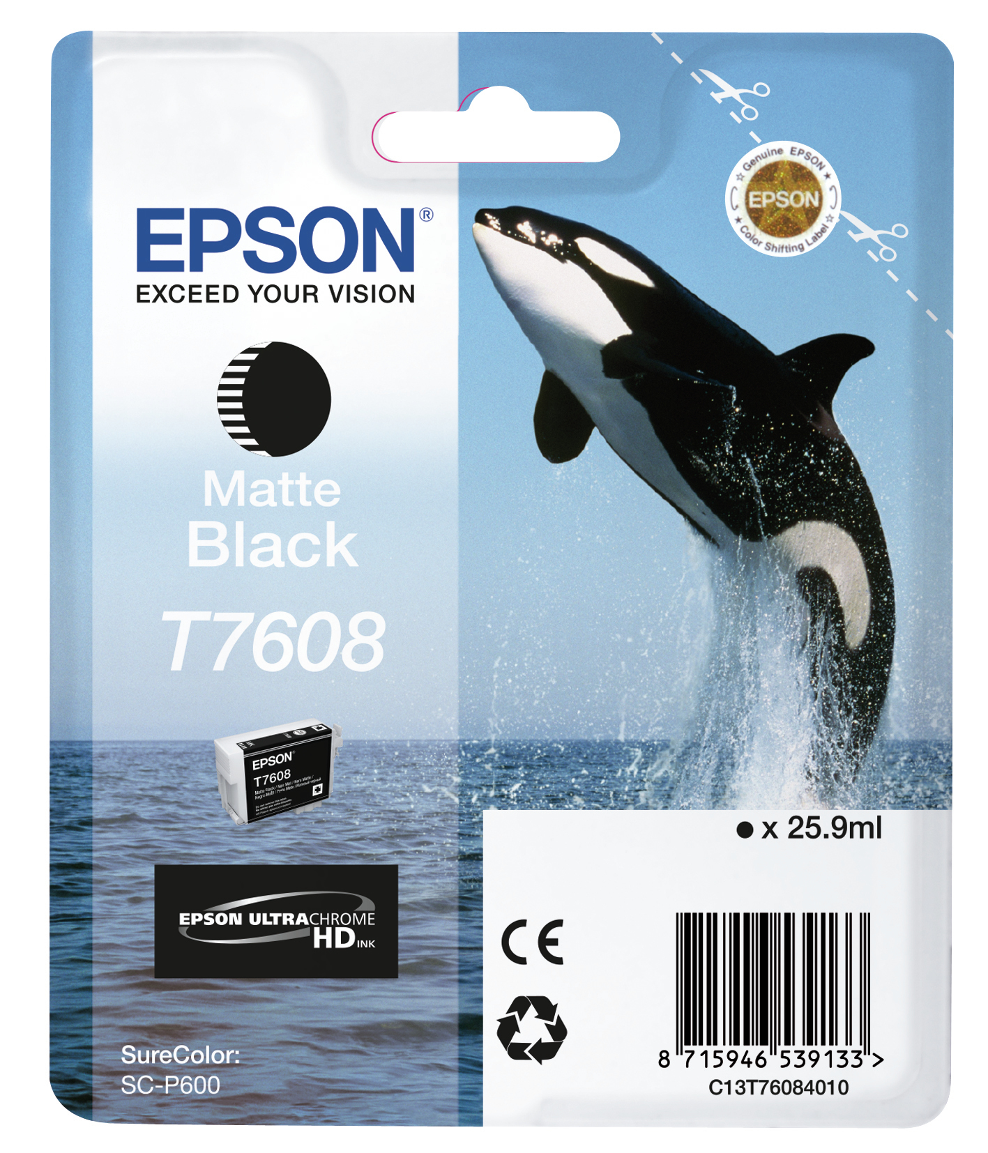 ÷ Tinta original epson t7608 negro mate c13t76084010 25.9ml