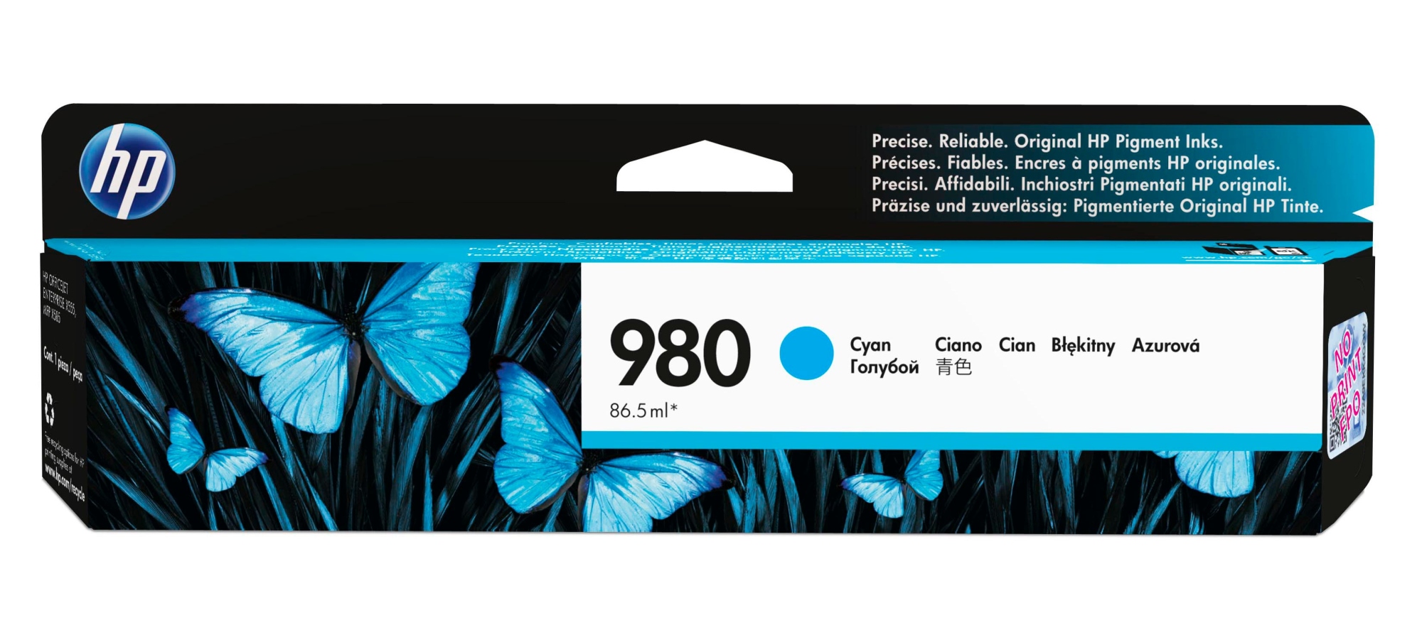 ÷ Tinta original hp n980 cian d8j07a 110ml