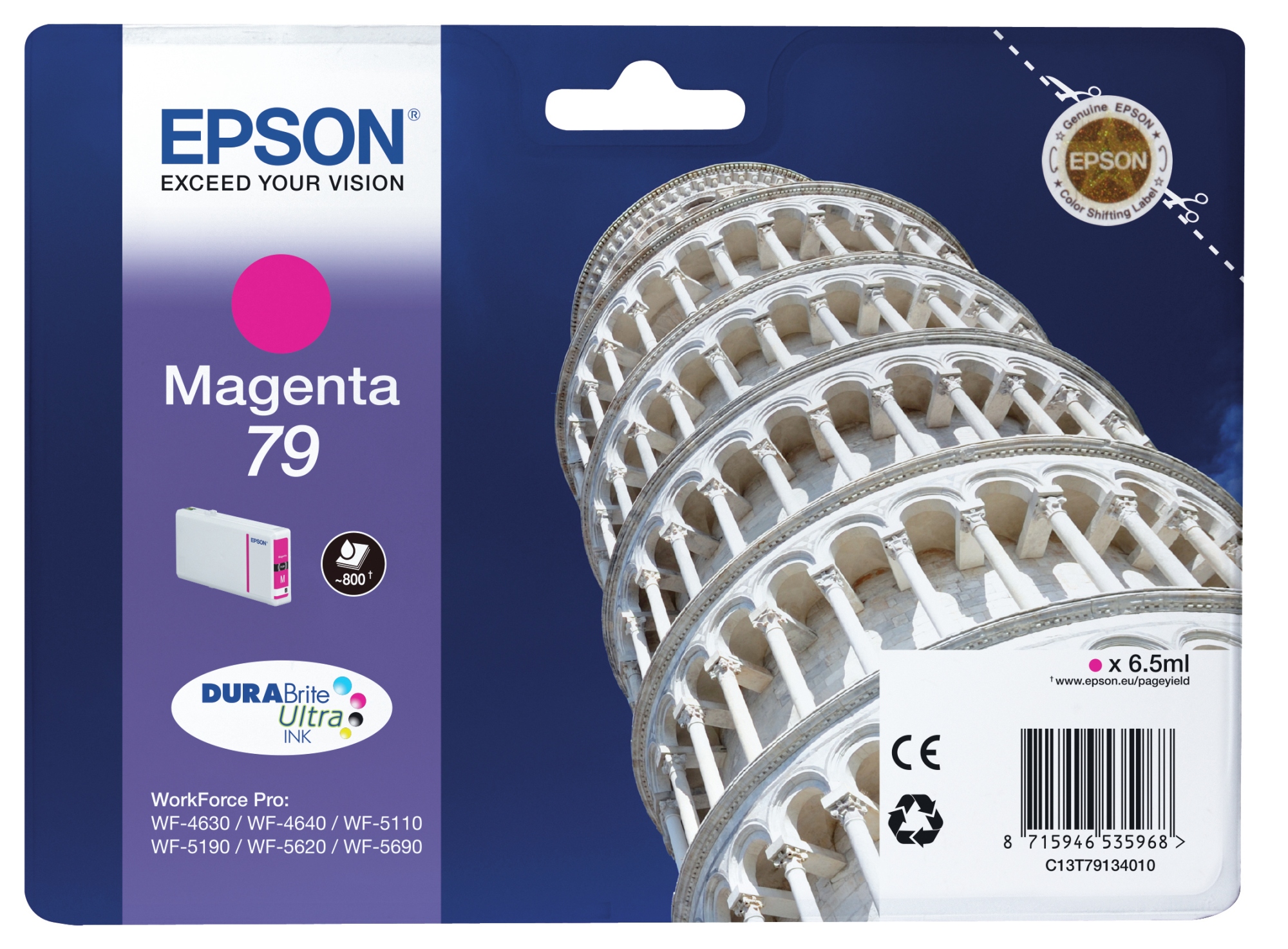 ÷ Tinta original epson t7913 magenta c13t79134010 6.5ml