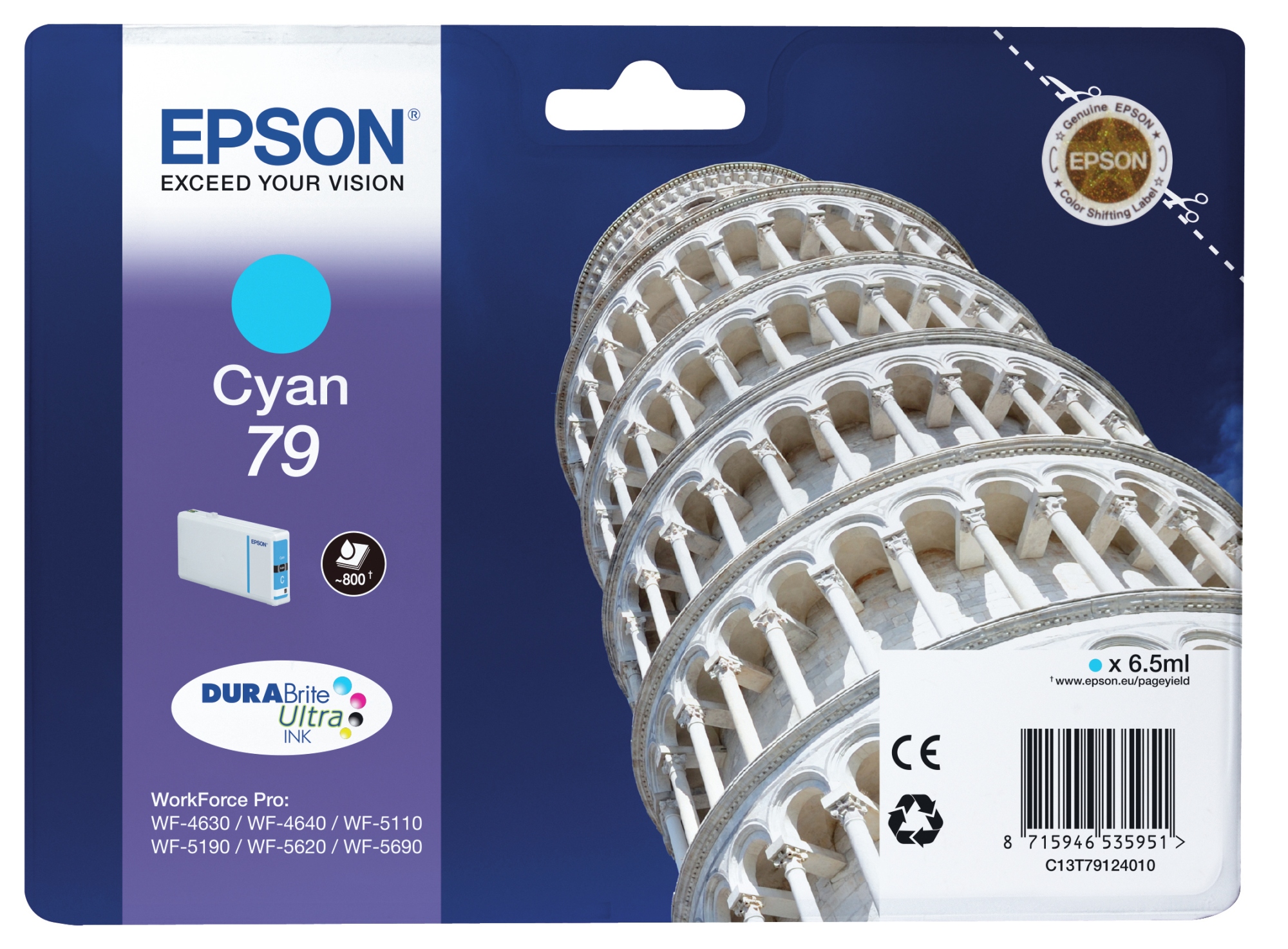 ÷ Tinta original epson t7912 cian c13t79124010 6.5ml