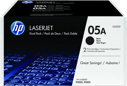 HP ÷ Pack 2 unidades tóner originales ce505d negro
