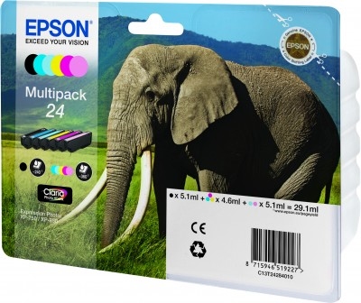 Epson ÷ Tinta original t2428 multipack 6 colores c13t24284010