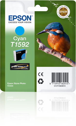 ÷ Tinta original epson t1592 cian c13t15924010 17ml