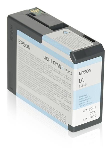 ÷ Tinta original epson t580500 cian claro c13t580500 80ml