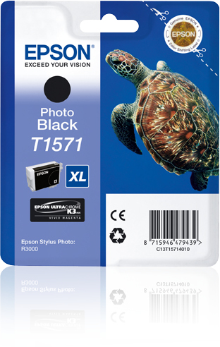 ÷ Tinta original epson t1571 negro foto c13t15714010 25.9ml
