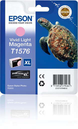 ÷ Tinta original epson t1576 magenta claro vivo c13t15764010 25.9ml