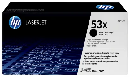 HP ÷ Tóner original q7553x 53x negro