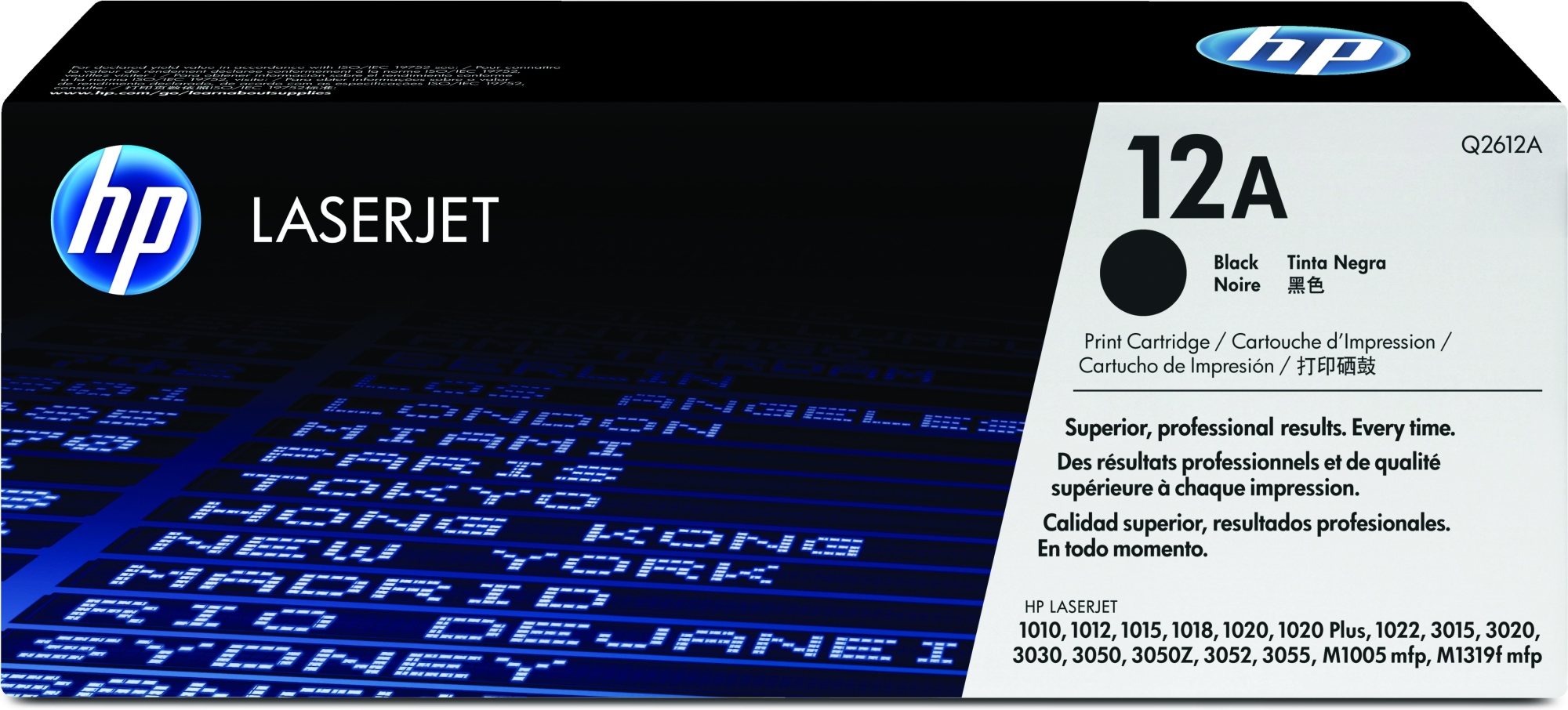 ÷ Tóner original hp q2612a 12a negro 2.000 páginas