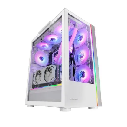 Mars Gamin ÷ Caja e-atx mars gaming mc-ultra white