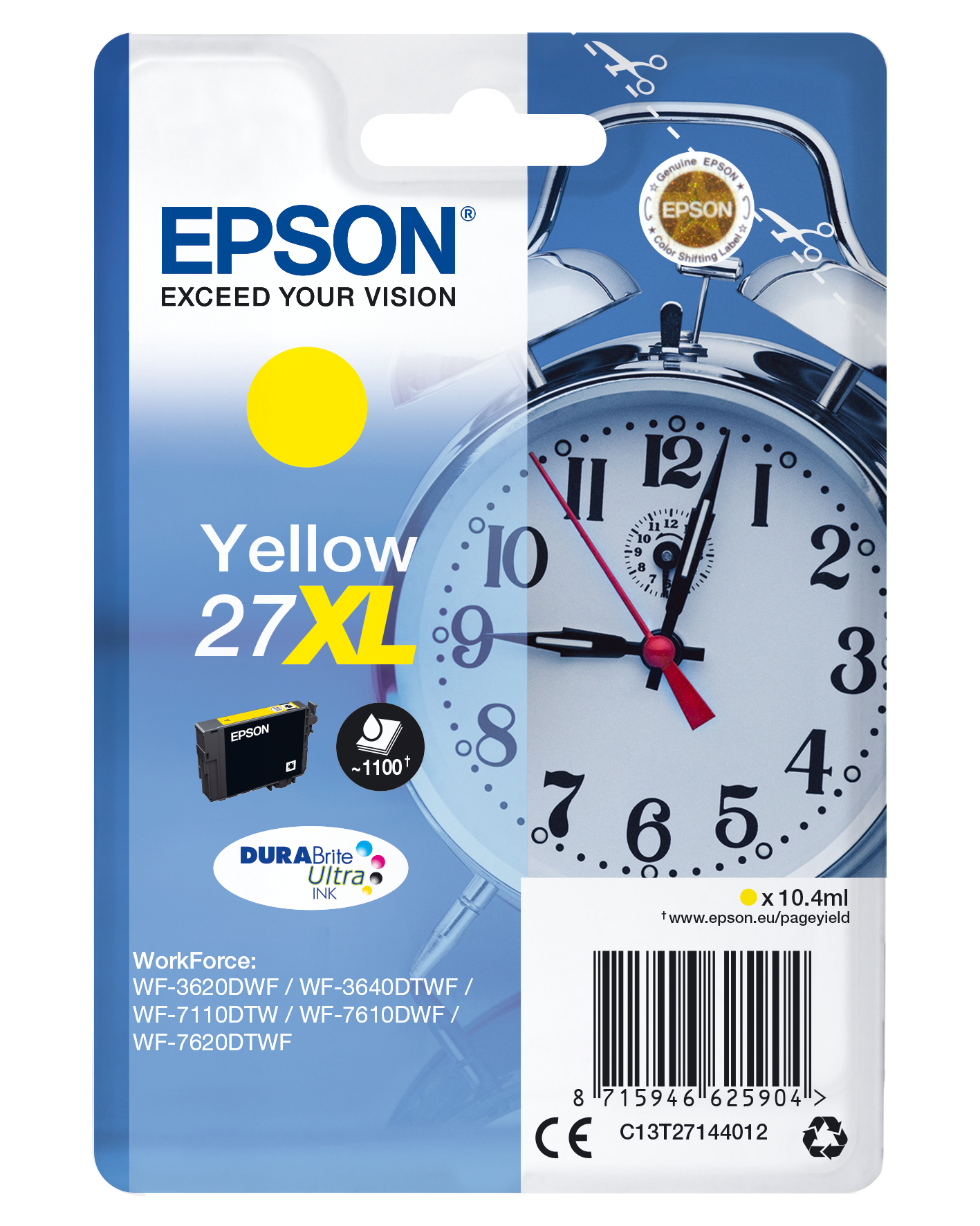 ÷ Tinta original epson t2714 xl amarillo c13t27144012 10.4ml