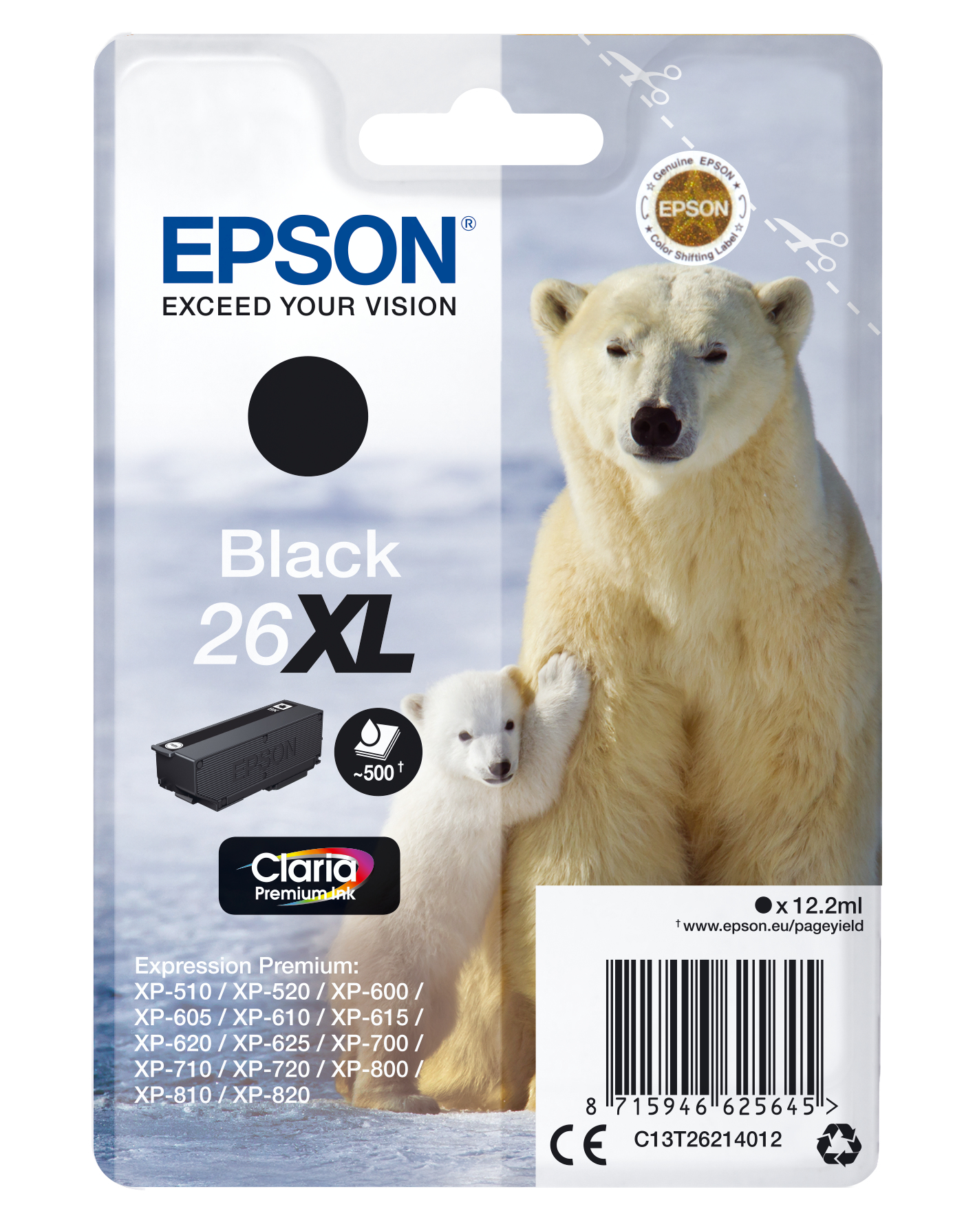 ÷ Tinta original epson t2621 xl negro c13t26214012 12.2ml