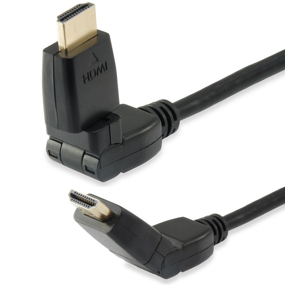 Equip ÷ HDMI 2.0 high speed con ethernet 2m conectores pivotantes 180? 119362 – HDMI