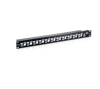 ÷ Patch panel vacio cat.6 a 24 puertos keystone apantallado