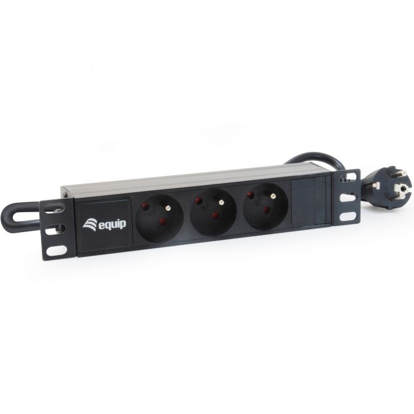 ÷ Regleta alimentacion rack 10\" 3 tomas 1u